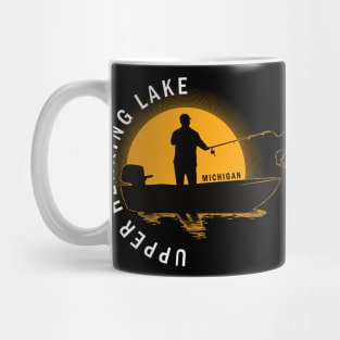 Upper Herring Lake Fishing Michigan Sunrise Mug